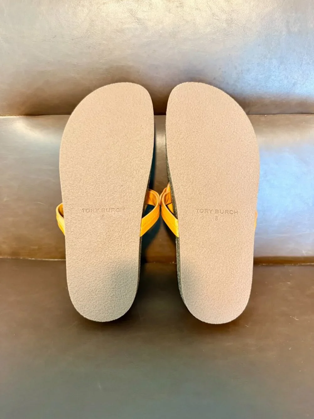 Tory Burch Miller Cloud Thong Sandal, Woman's Size 8 M, ORANGE